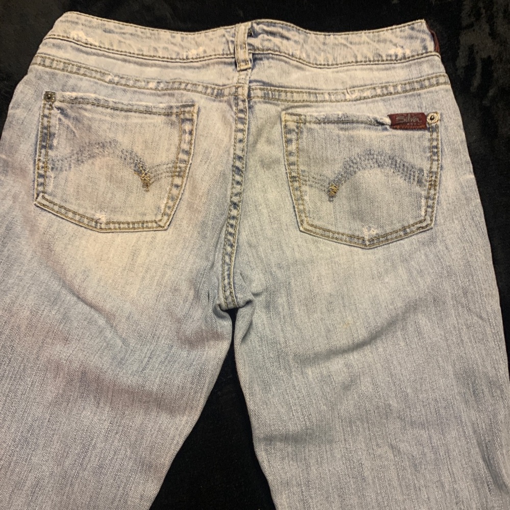Women’s silver jeans